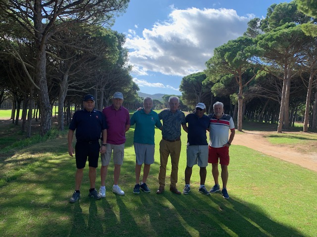 Trainingslager 2023 in Spanien. Von links: Raymond Klein, Roger Jost, Karl-Ludwig Busam, Egon Stockinger, Jaques Zenon, Rüdiger Hackel